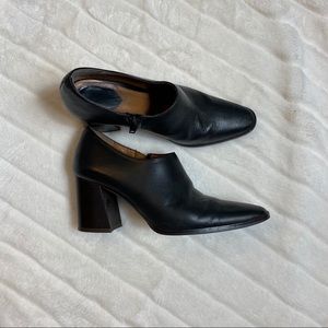 Zara Black Leather Heels Sz. 7.5-8